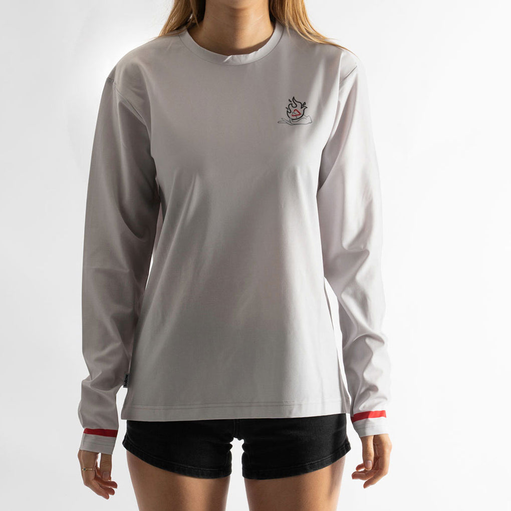 Corp Wmns L/S Hydro Tee Cream