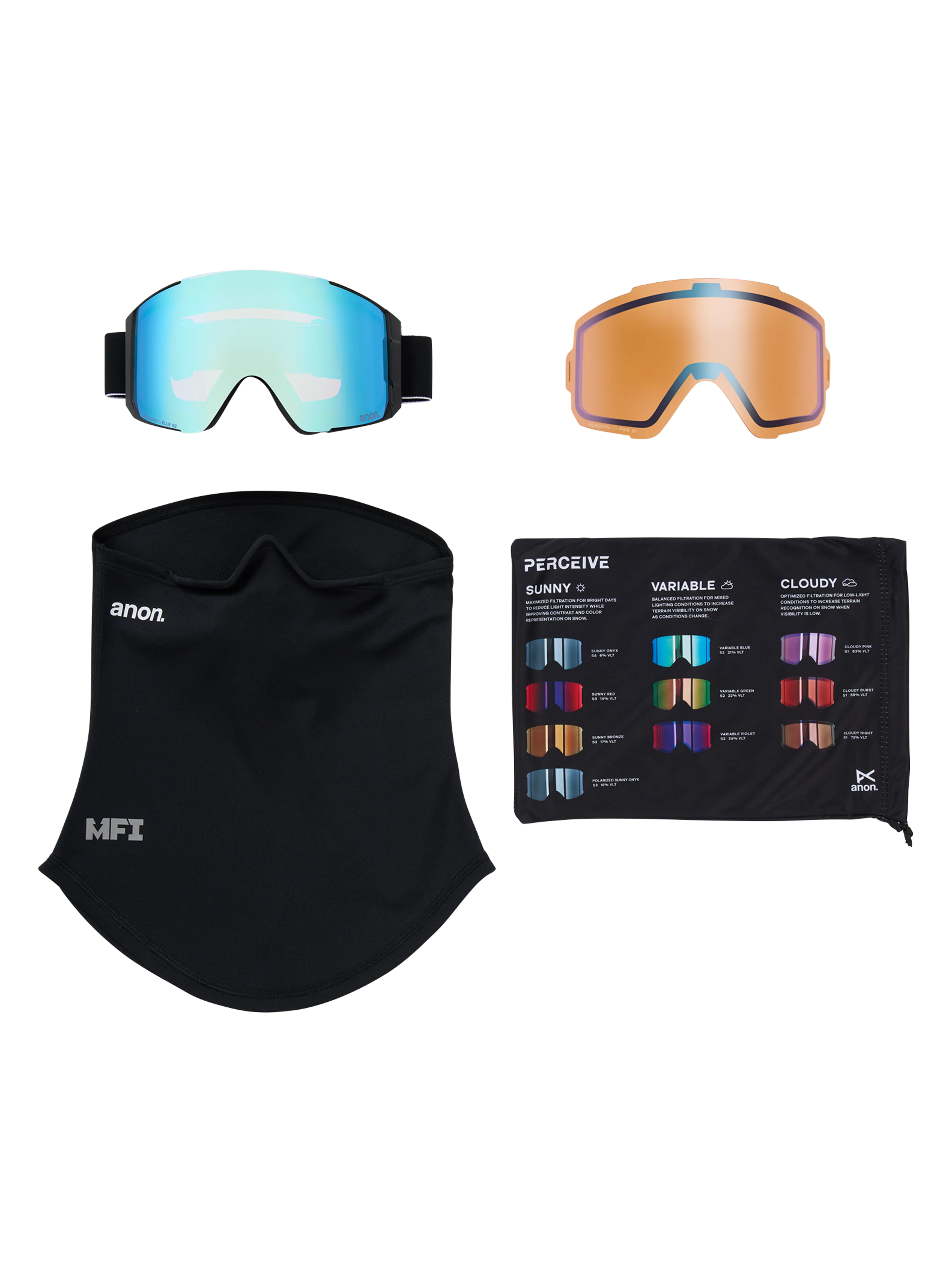 Anon Sync Black Perceive Variable Blue Goggles