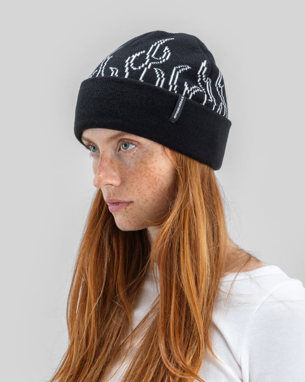 Beyond Medals 00s Flame Beanie Black