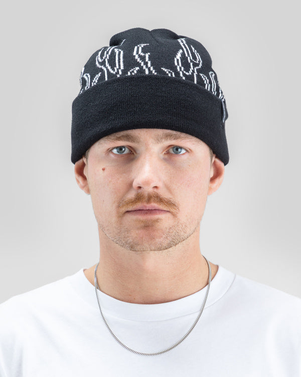 Beyond Medals 00s Flame Beanie Black