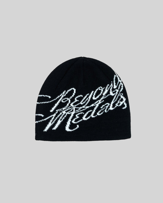 Beyond Medals Jacquard Beanie Logo Black