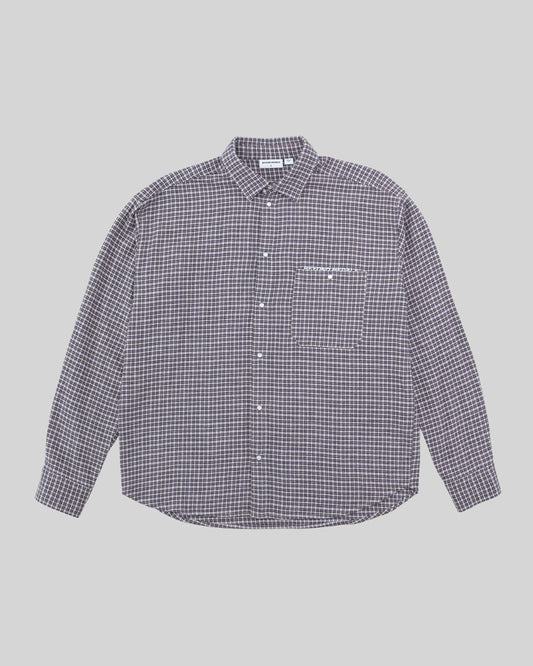 Beyond Medals Checkered Shirt Light Beige