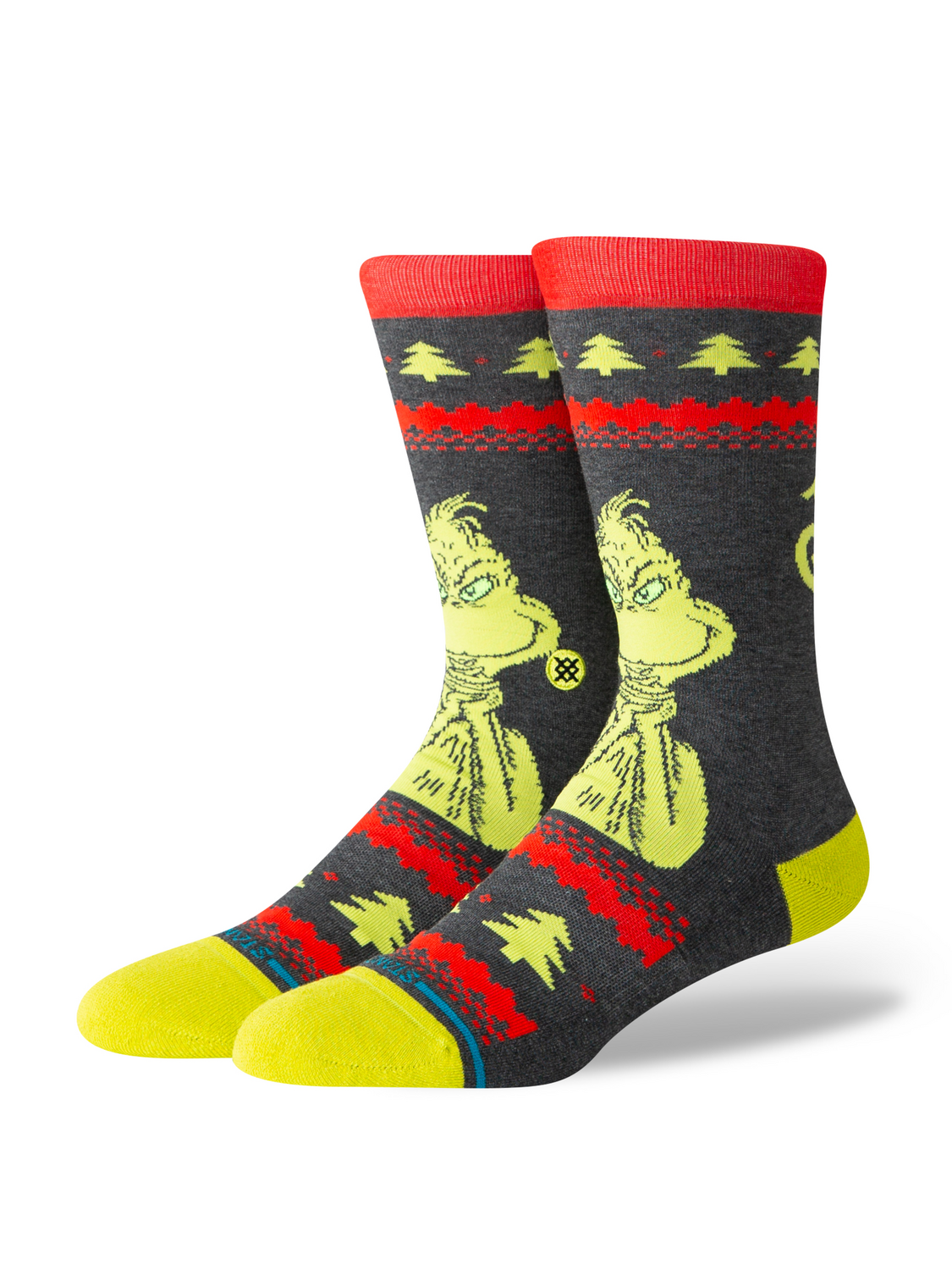 Stance Grinch Sweater Crew Socks Black