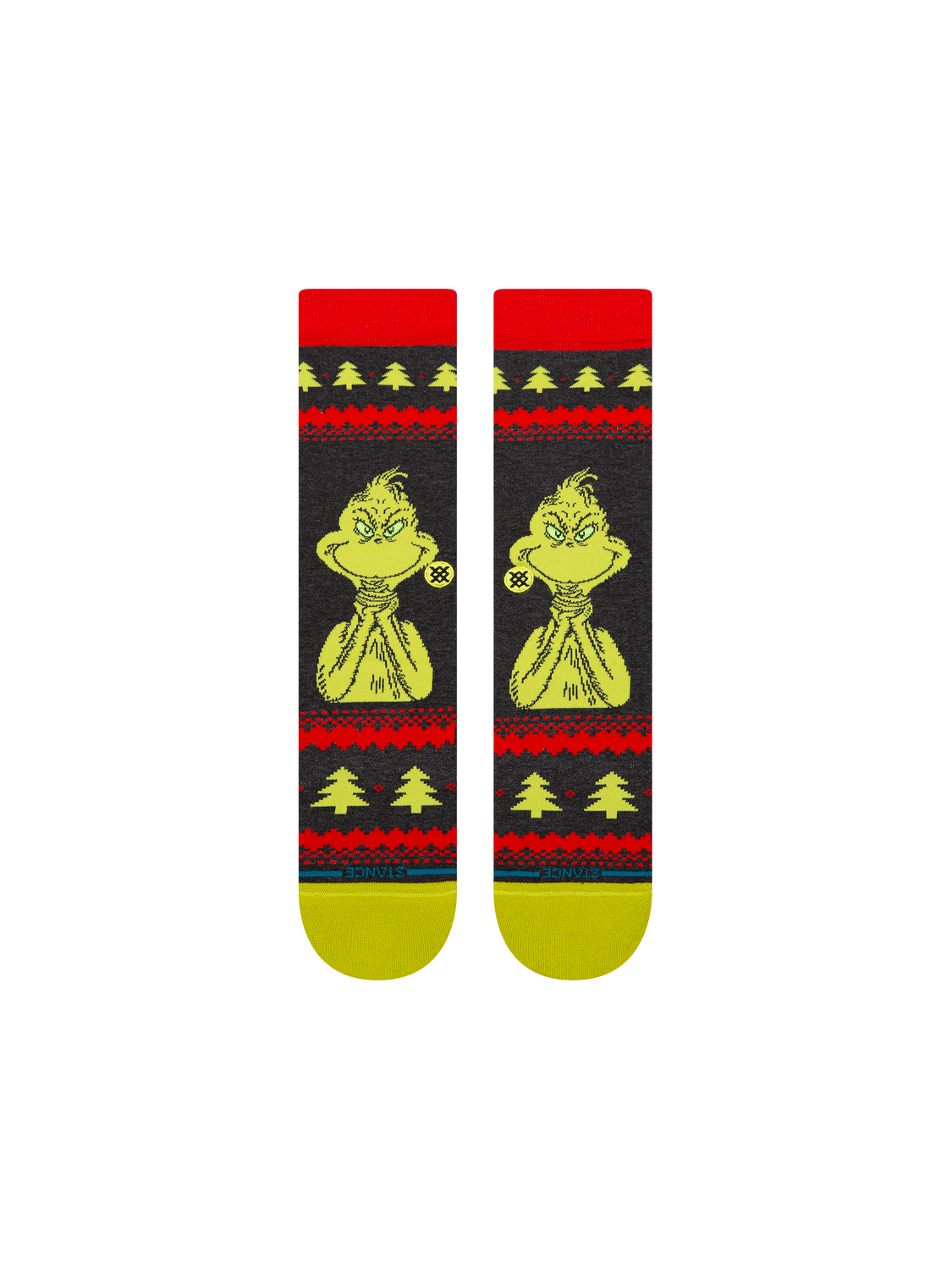 Stance Grinch Sweater Crew Socks Black