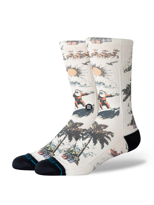 Stance San O Claus Crew Socks Cream