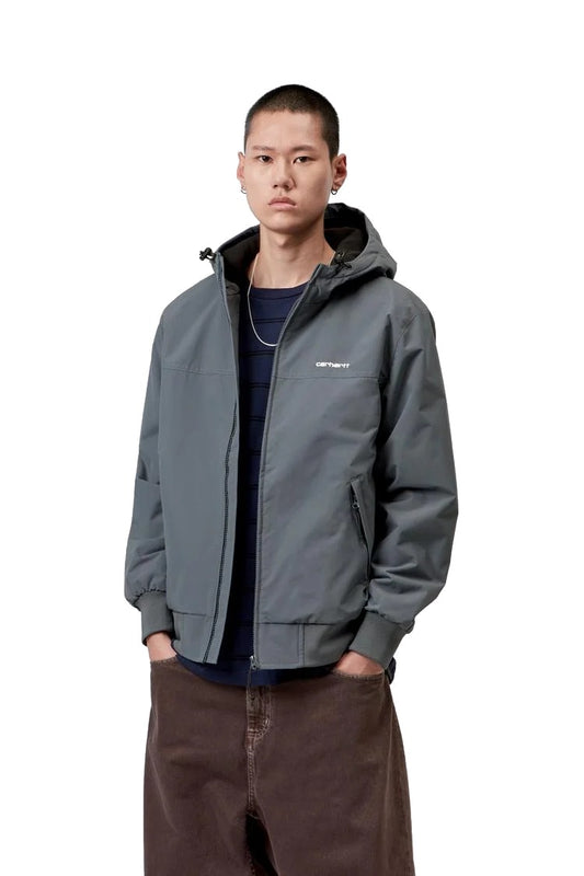 Hooded Sail Jacket Styx/White