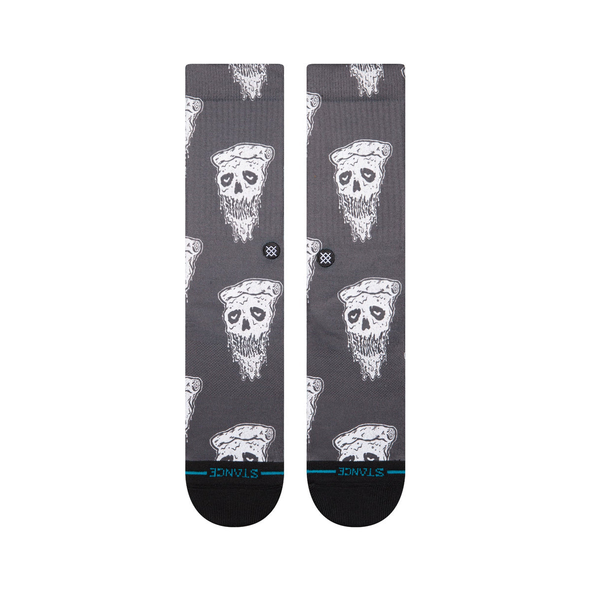 Pizza Face Socks White/Black