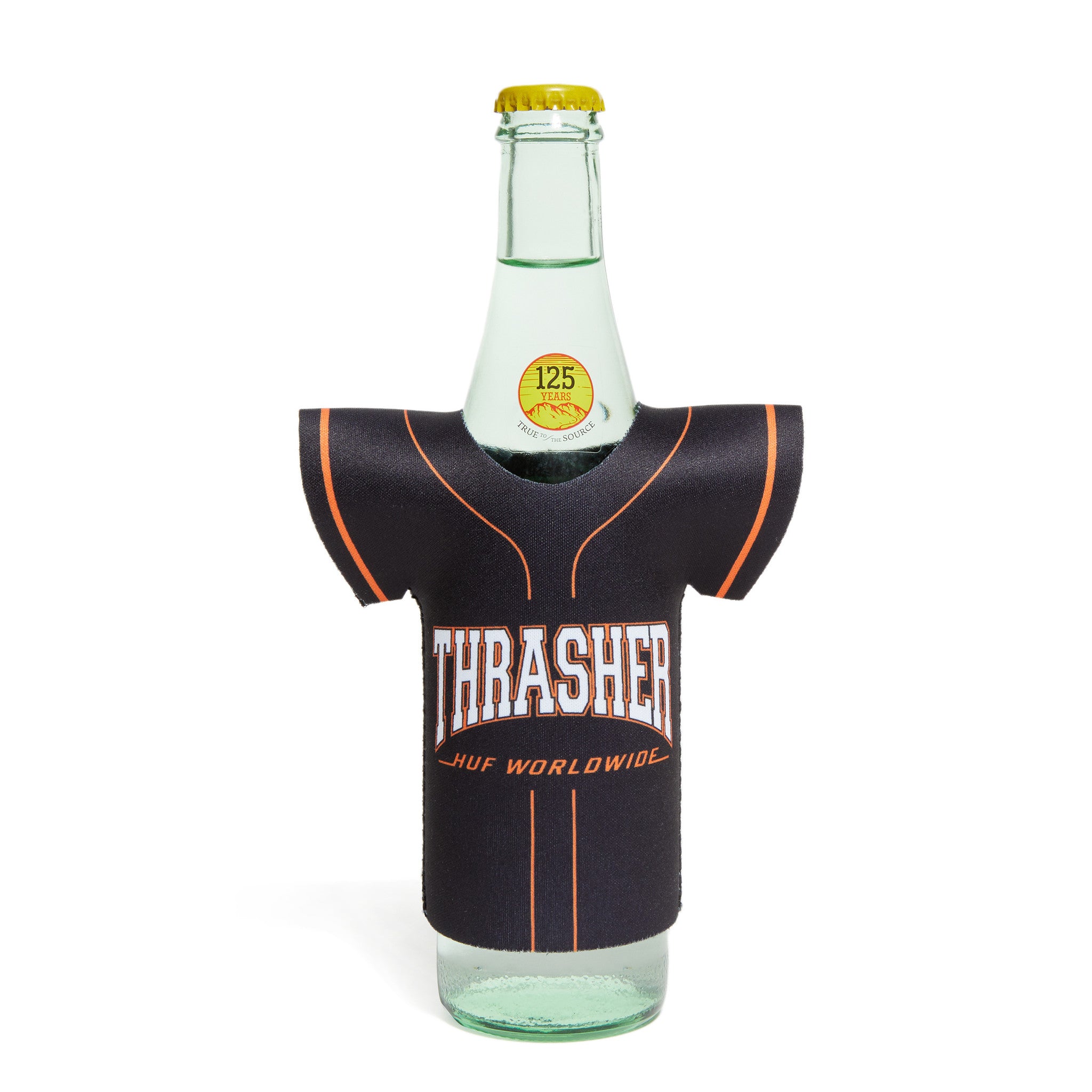 X Thrasher Huf Jersey Koozie Black