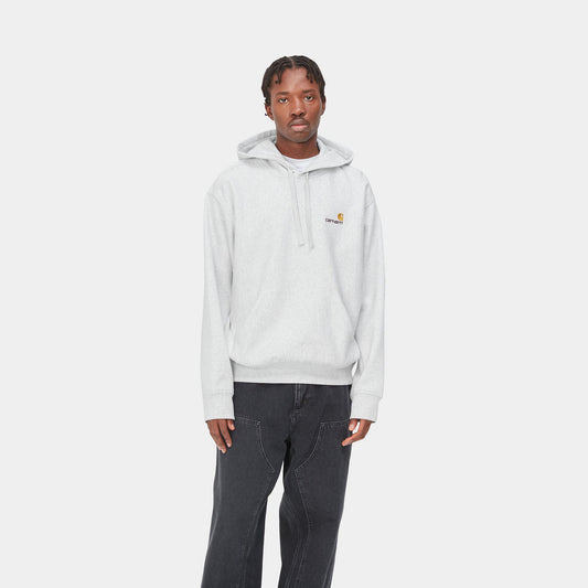 Hooded American Script Sweat Ash Heather