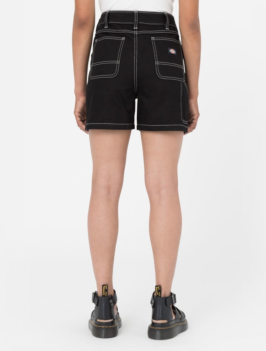 Womens Denim Short Rinsed Black