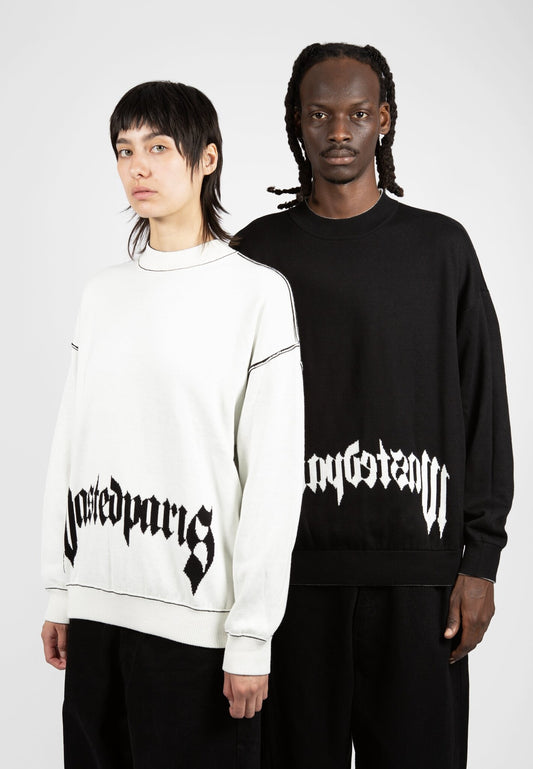 Pitcher Reverse Sweater White/Black