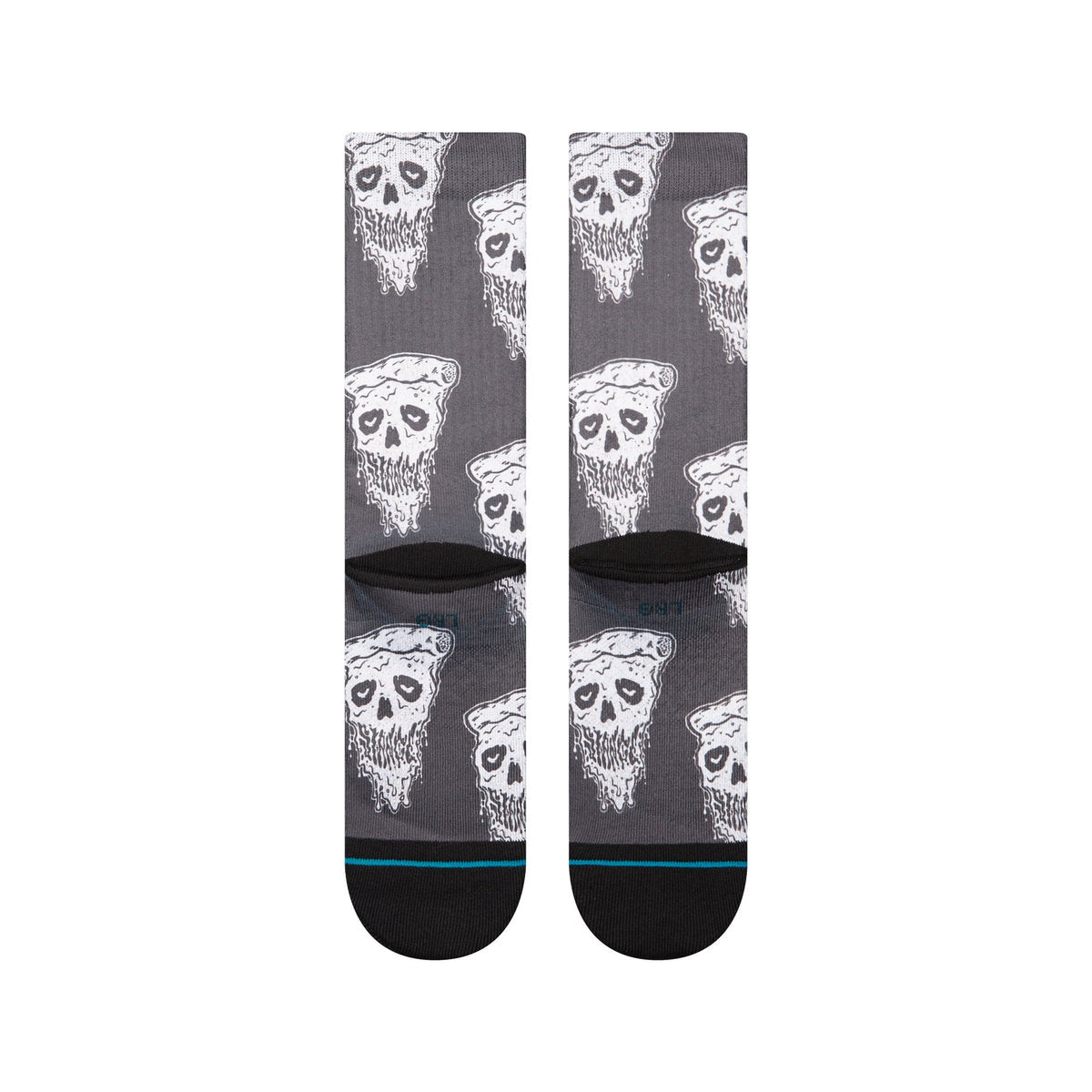 Pizza Face Socks White/Black