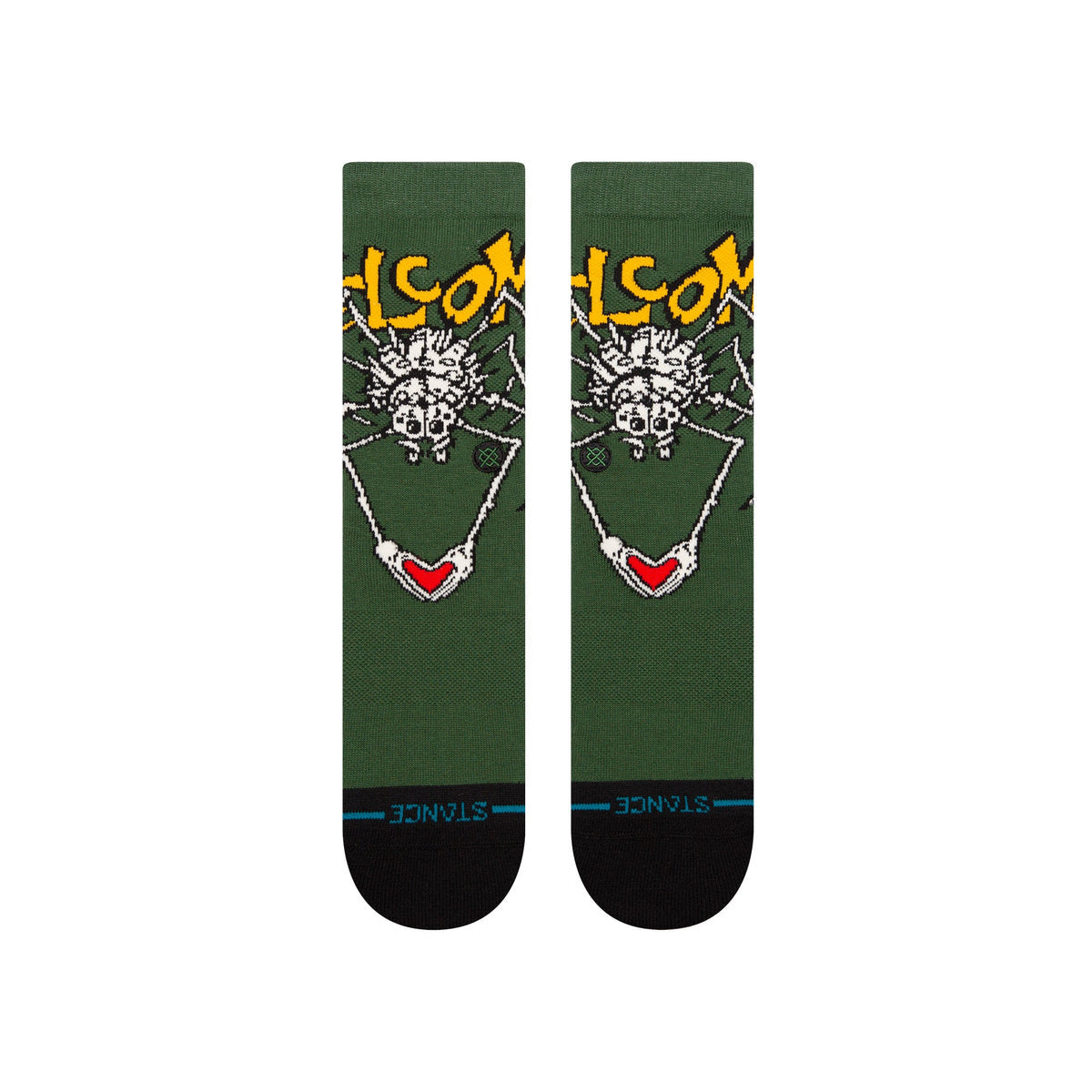 Welcome Wilbur Crew Socks Green