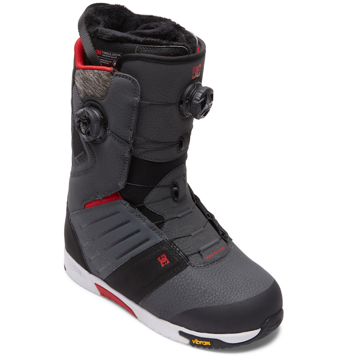 Judge Snowboots Boa Grey/Black/Red