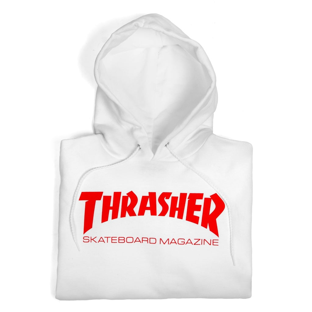 Skate Mag Hood White/Red