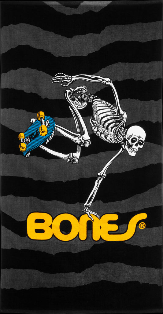 Sk8Board Skeleton Beach Towel Black