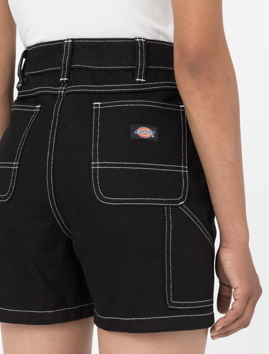 Womens Denim Short Rinsed Black