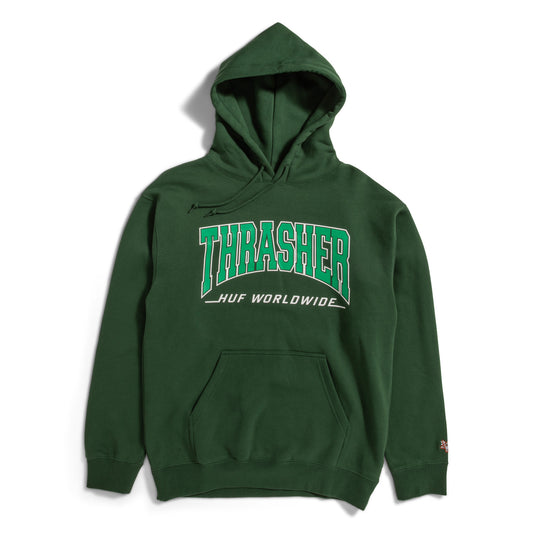 X Thrasher Bayview P/O Hoodie Forest Green
