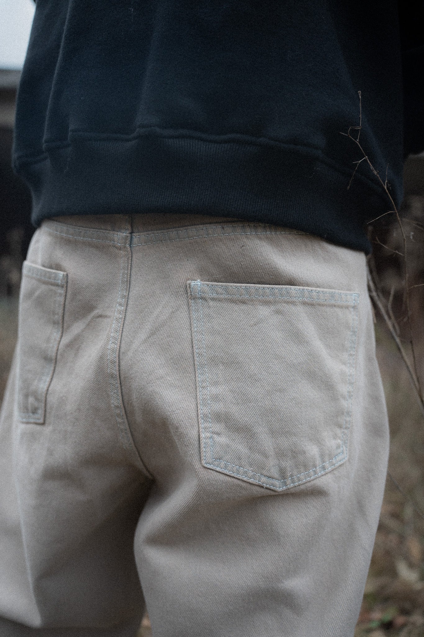 Special Beige Up Loose Pants