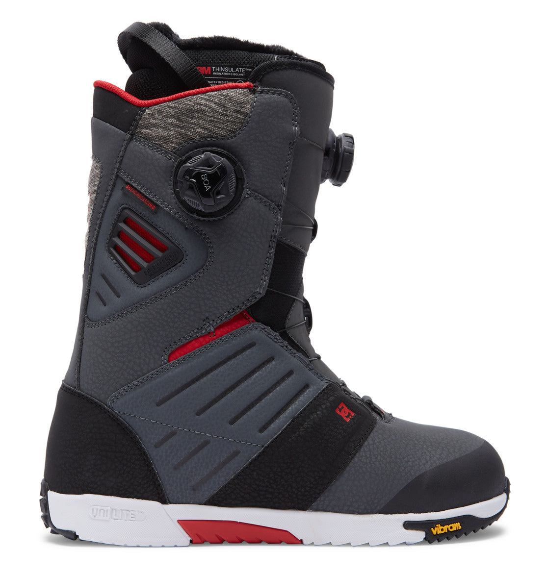 Judge Snowboots Boa Grey/Black/Red