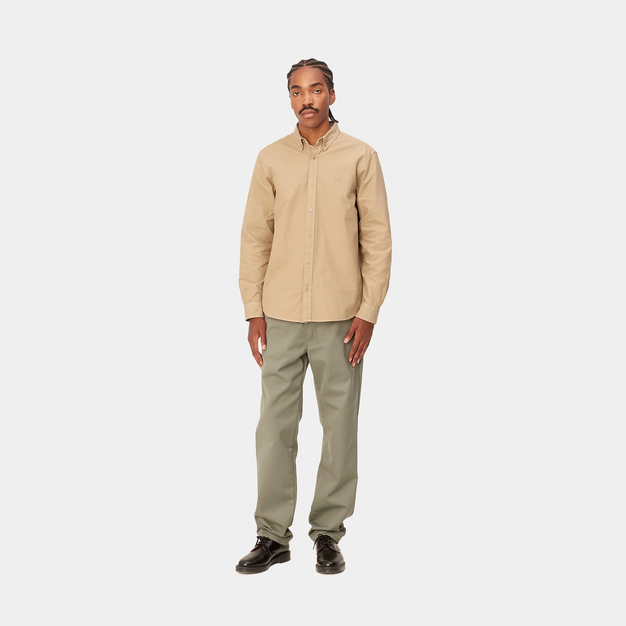 Bolton L/S Shirt Rattan Garment Dyed