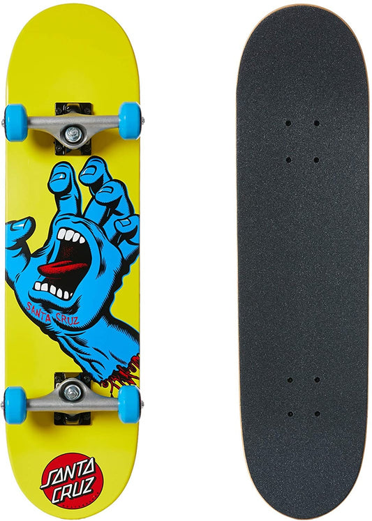 Screaming Hand Mini 7.75" Complete Skateboard Yellow
