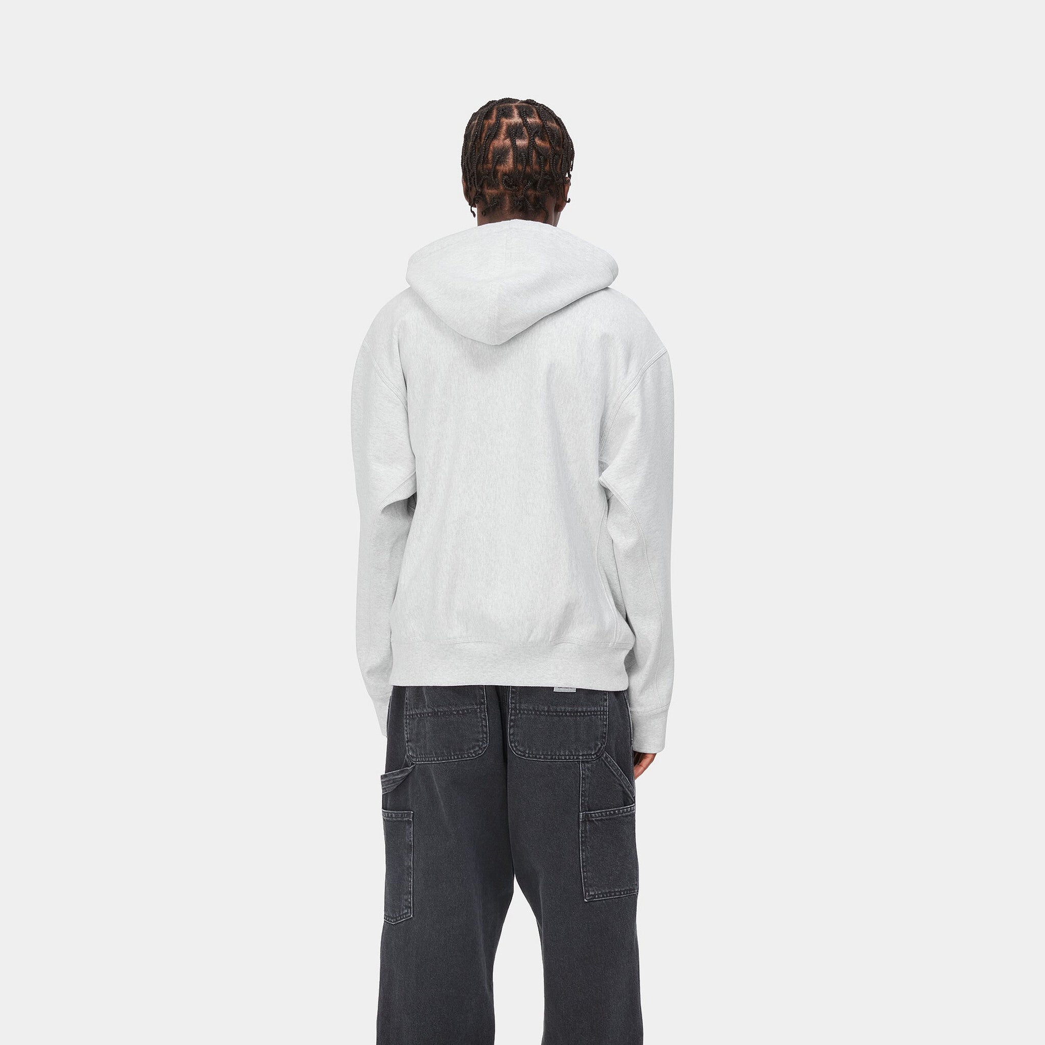 Hooded American Script Sweat Ash Heather