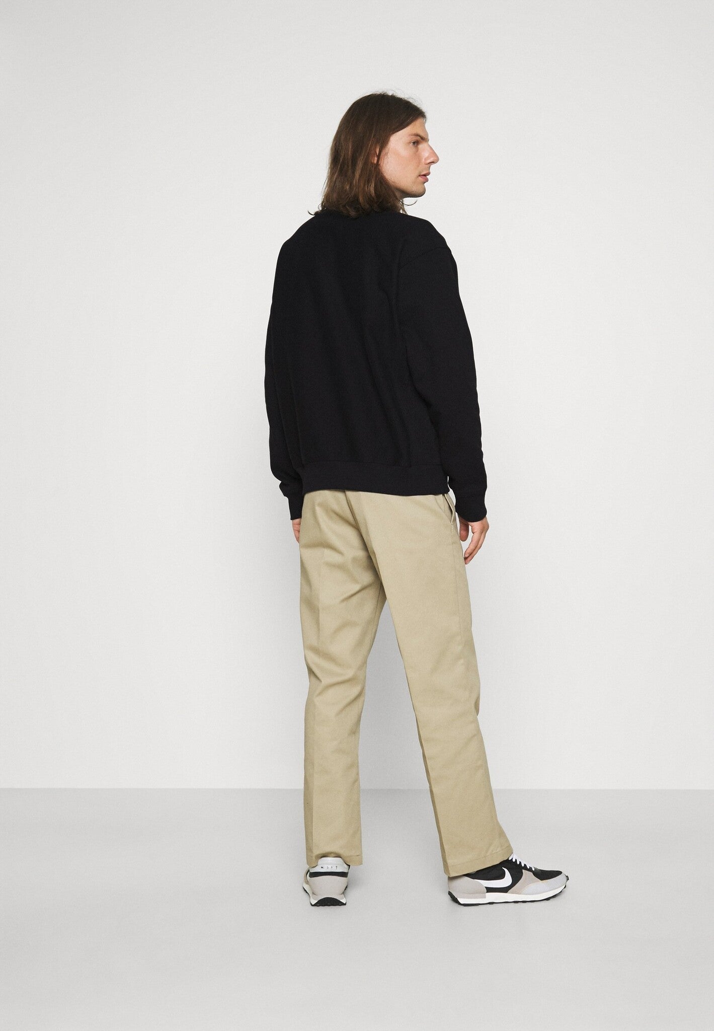 Half Zip American Script Black
