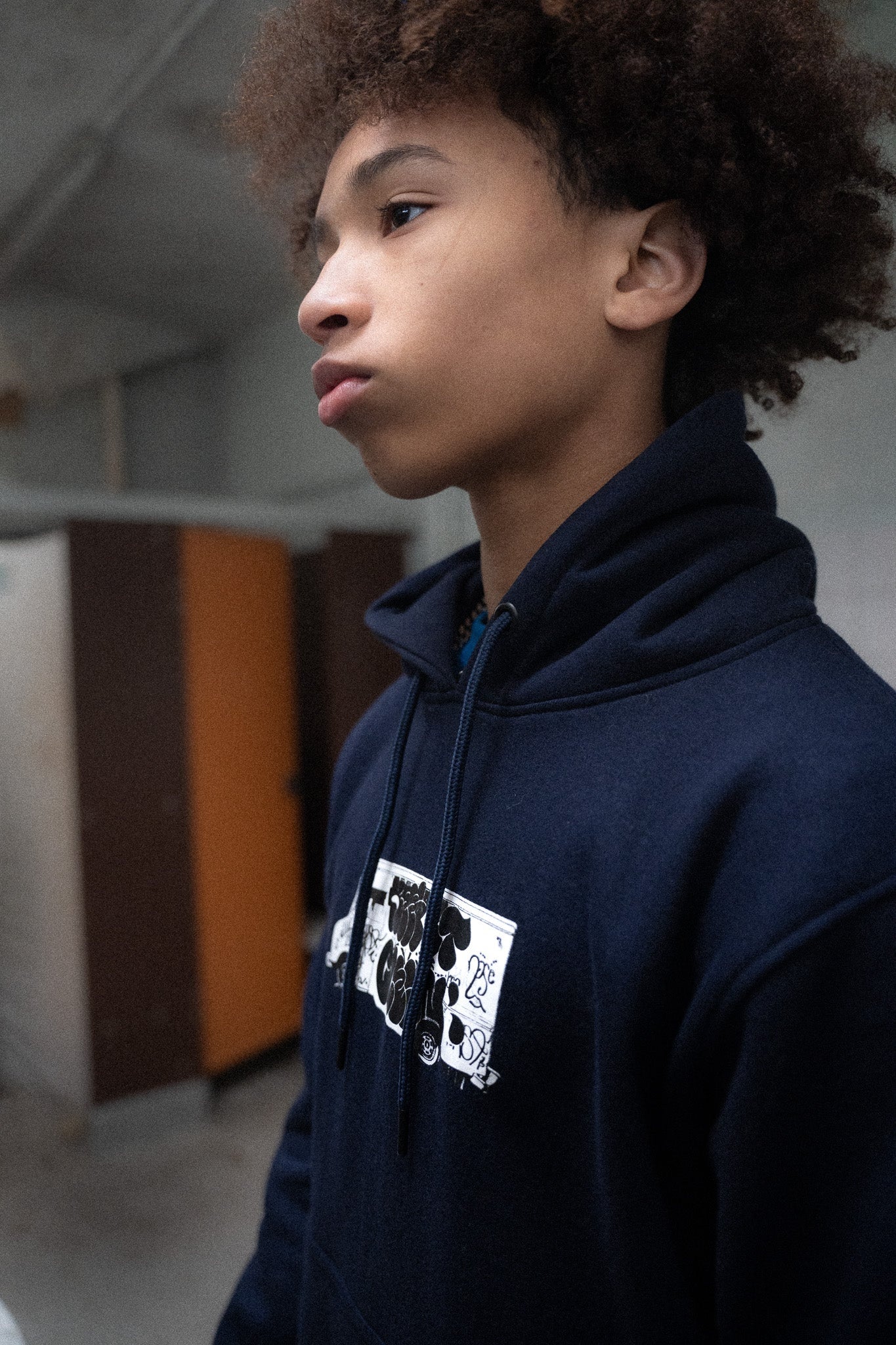 Throw Up Truck Hoodie Navy