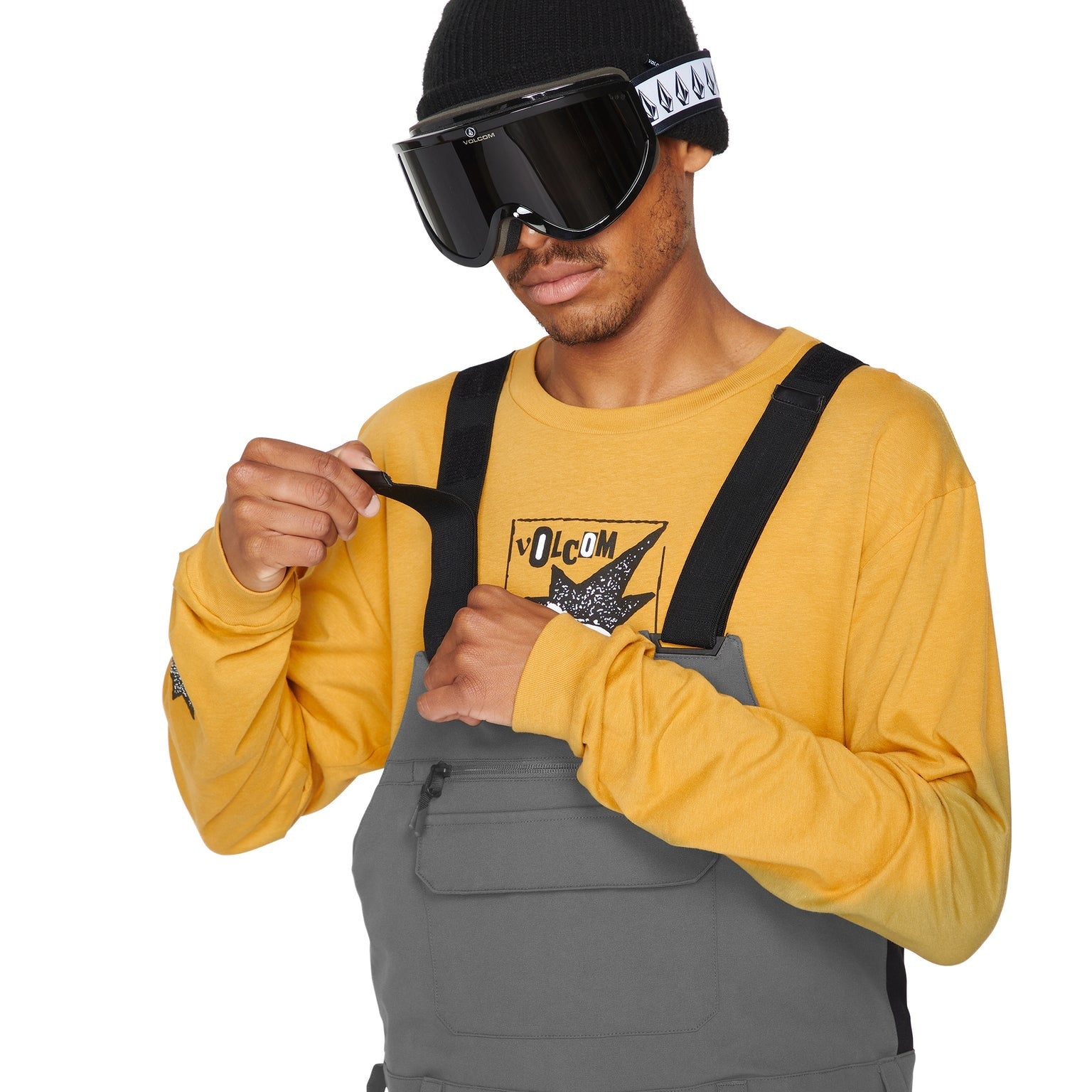 Roan Bib Overall Dark Grey