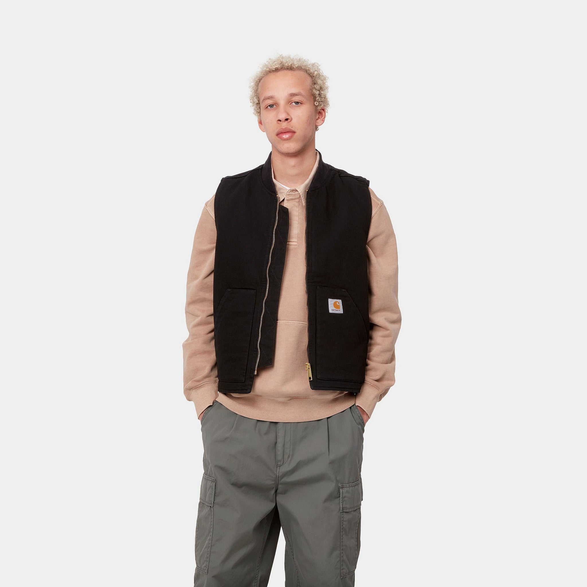 Classic Vest Black Rinsed