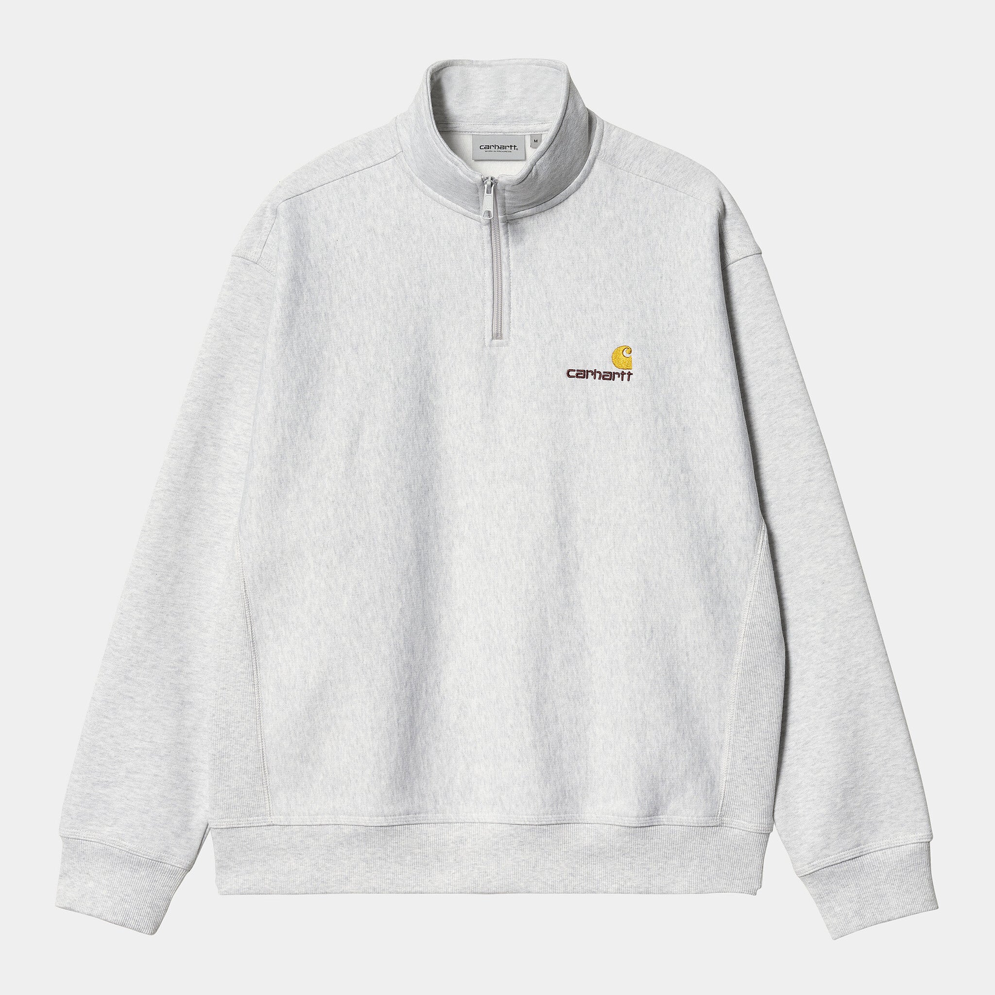 Half Zip American Script Sweatshirt Ash Heather