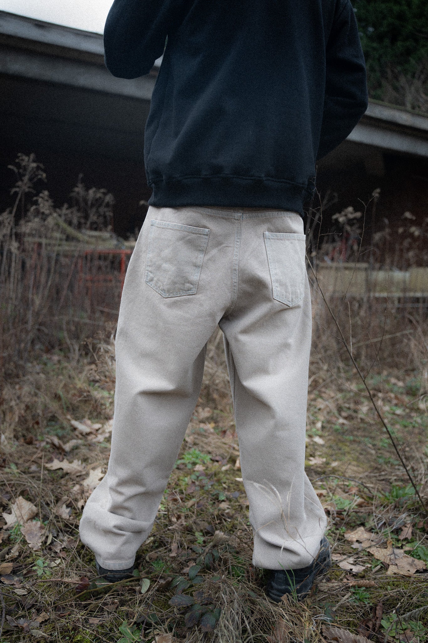 Special Beige Up Loose Pants