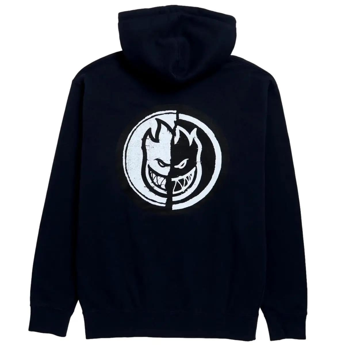 Zip-Hoodie Ying Yang Charcoal Black/White